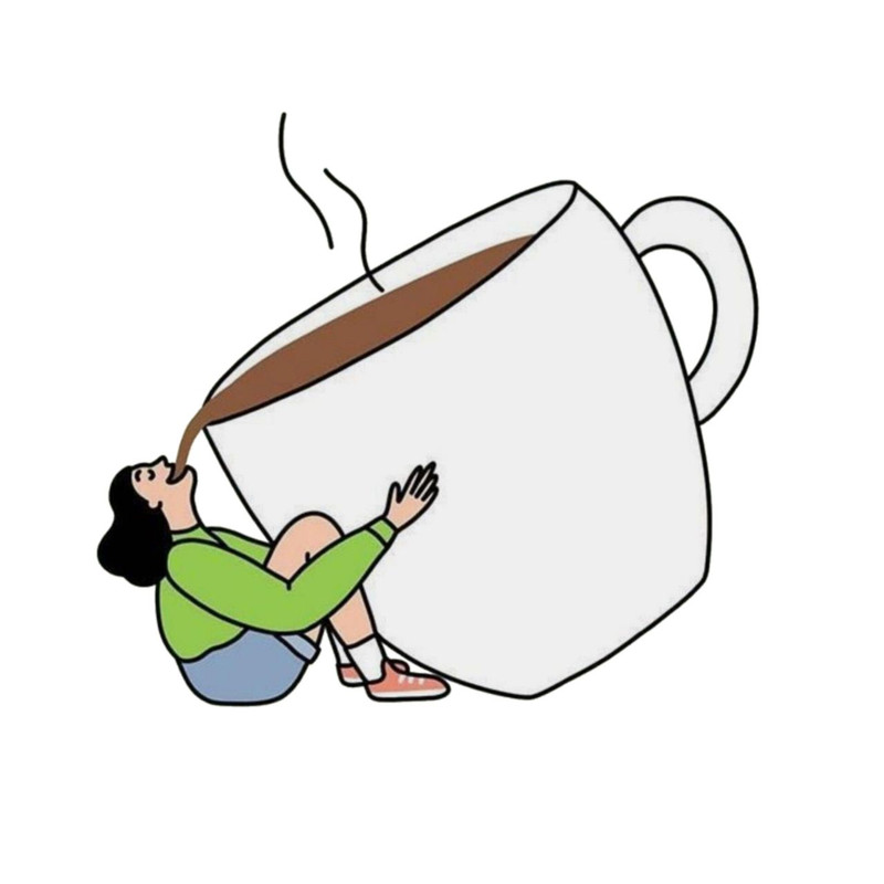 استیکر پارچه و لباس پاد آفرین مدل لیوان فنجان قهوه کد 3520