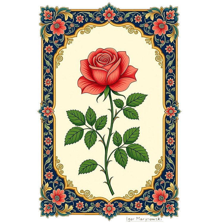 استیکر پارچه و لباس پاد آفرین مدل گل زیبا کد 3926