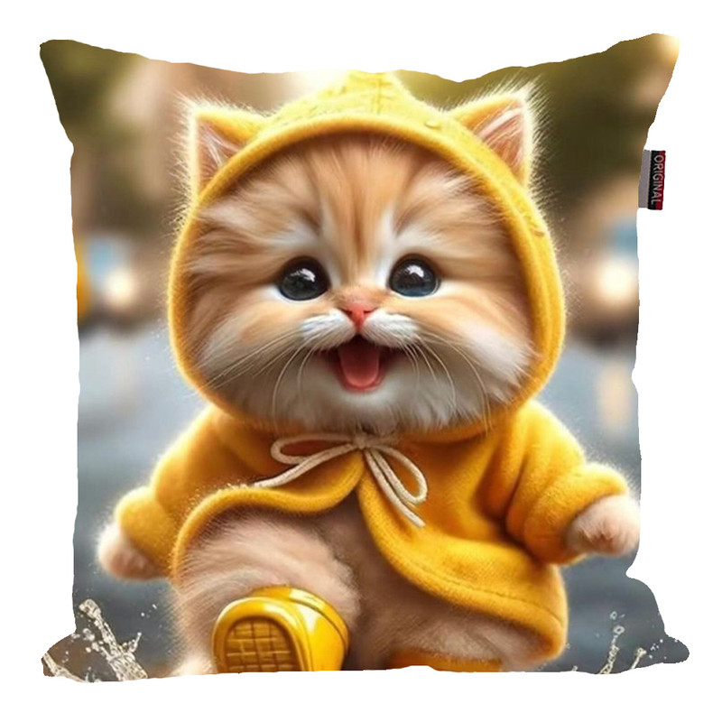 کوسن مدل گربه بامزه کد 3257