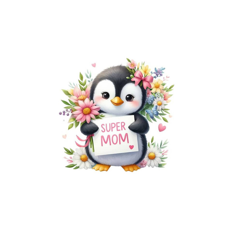 استیکر پارچه و لباس پاد آفرین مدل پنگوئن کد 302