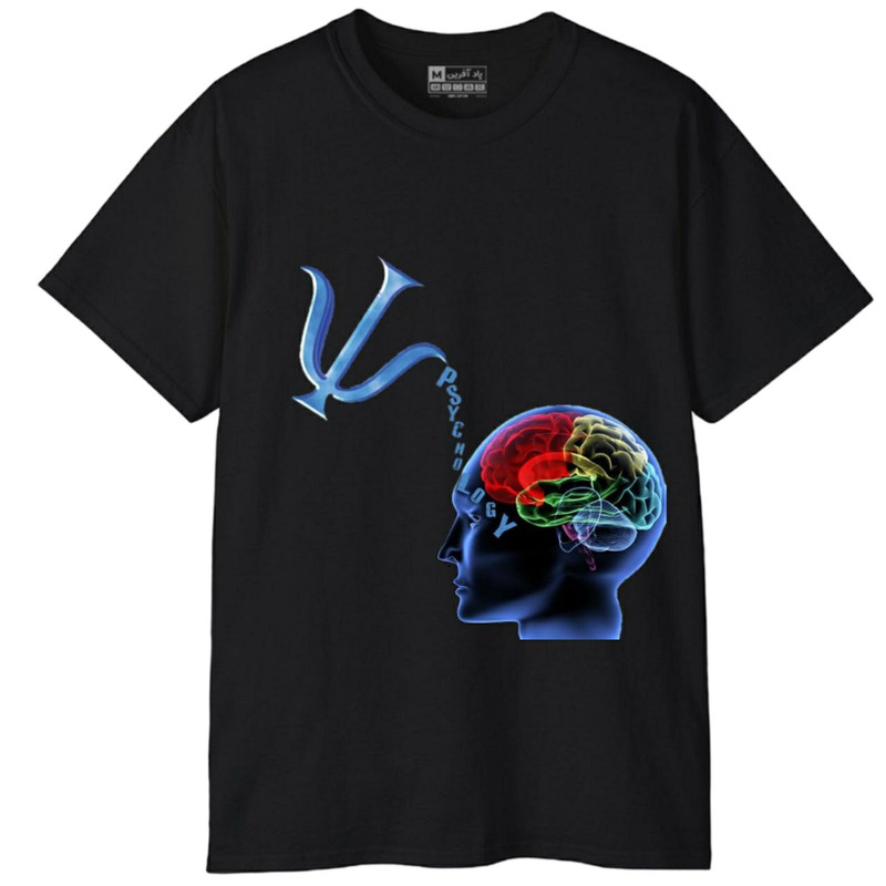 تی‌شرت آستین کوتاه مردانه پاد آفرین مدل روانشناسی کد 516