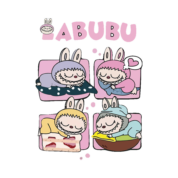 استیکر پارچه و لباس پاد آفرین مدل LABUBU کد 38