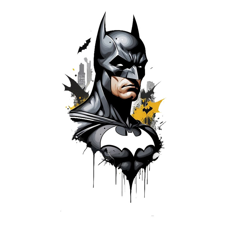 استیکر پارچه و لباس پاد آفرین مدل بتمن کد 1187