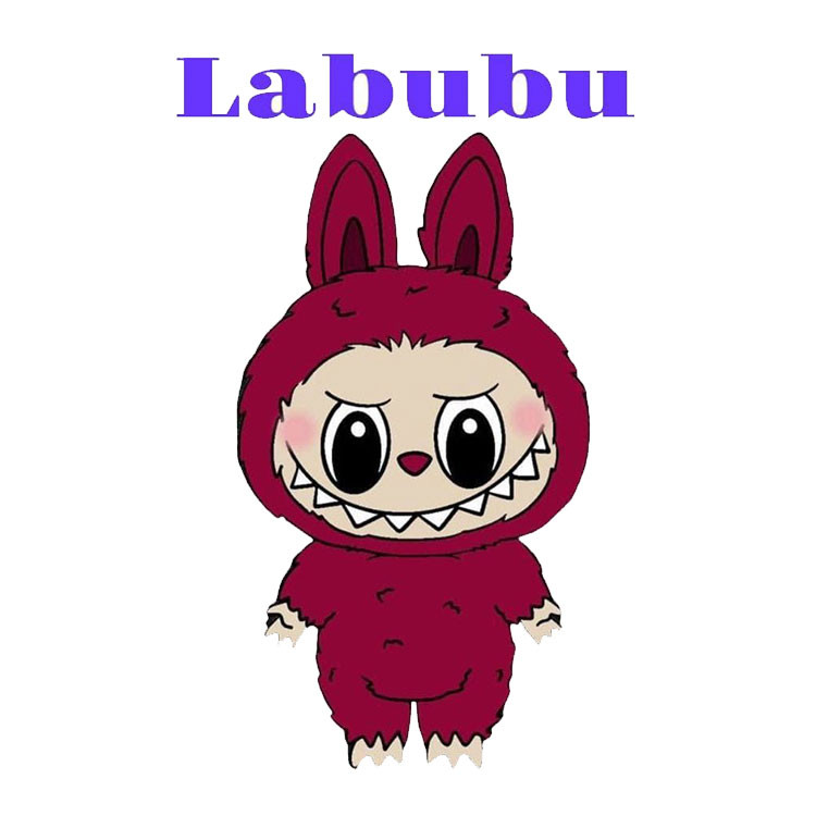 استیکر پارچه و لباس پاد آفرین مدل LABUBU کد 132
